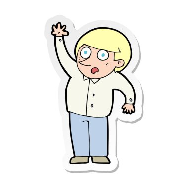 soruyu soran bir çizgi film adamın etiket