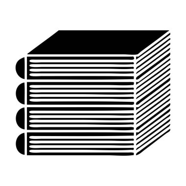 kitap yığını düz sembolü