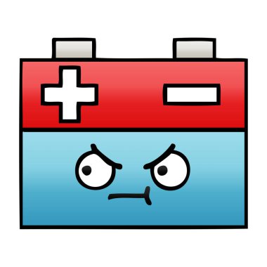 Degrade gölgeli karikatür akü