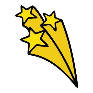 sevimli çizgi kayan yıldız