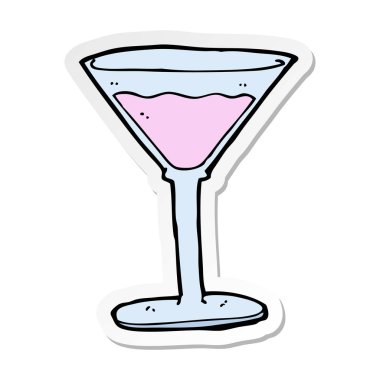 bir çizgi film kokteyl etiket