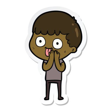 dik bir çizgi film adamın etiket