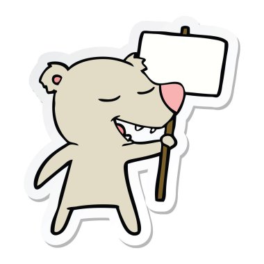 bir çizgi film ayının etiket