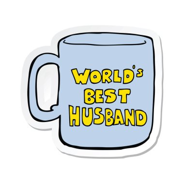 dünyanın en iyi kocası kupa etiket