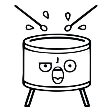 Çizim karikatür bir davul