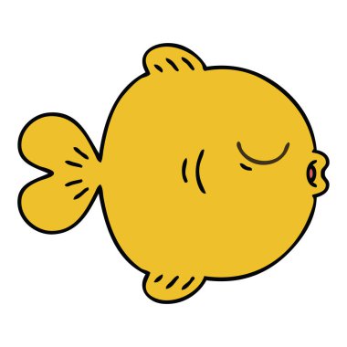 ilginç el çekilmiş çizgi film balık