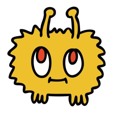 el çekilmiş ilginç karikatür uzaylı yaratık