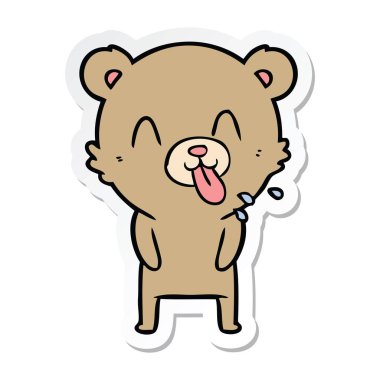 bir kaba karikatür ayının etiket