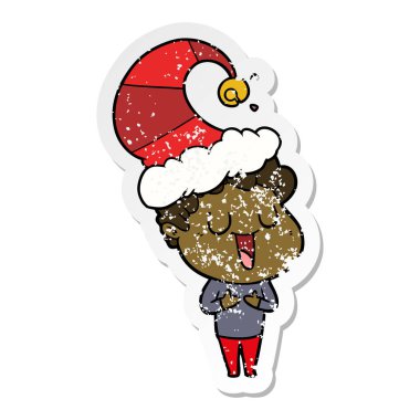 gülünecek bir çizgi film adamın sıkıntılı etiket