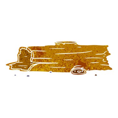 elle çizilmiş retro karikatür doodle bir ağaç günlük 