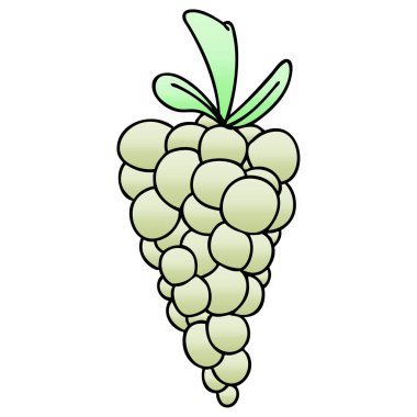 üzüm demet degrade gölgeli ilginç çizgi film