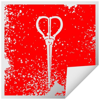 etiket sembolü makas peeling ilginç sıkıntılı Meydanı