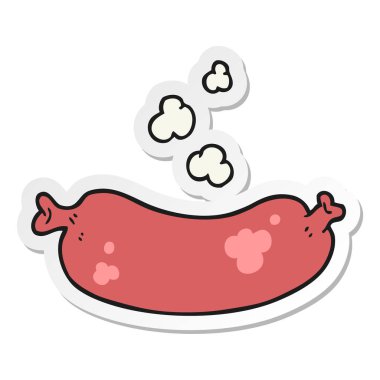 etiket bir çizgi film sıcak sosis