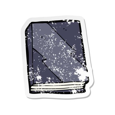 bir karikatür kitabın Retro sıkıntılı etiket