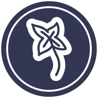 doğal yaprak dairesel simgesi simgesi