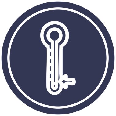 düşük sıcaklık dairesel simgesi