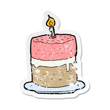 bir çizgi film pasta sıkıntılı etiket