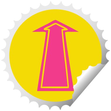 dairesel peeling etiket ilginç karikatür oku