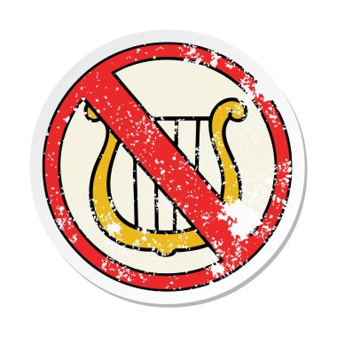 sevimli çizgi sıkıntılı etiket yok müzik işareti izin.