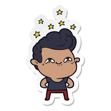 adam sopa bir karikatür heyecanlı