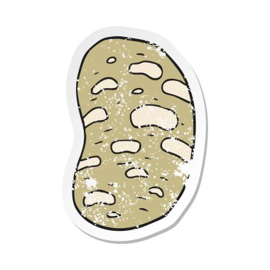 çizgi film patatesin Retro sıkıntılı etiket