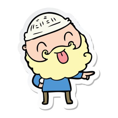 dilini sakallı bir adam etiketi