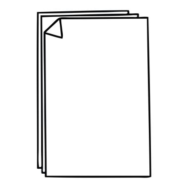 çizim için ilginç karikatür kağıt yığını