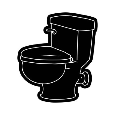 çizgi film simgesi banyo tuvalet