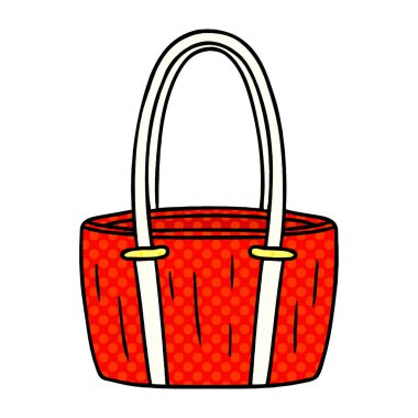elle çizilmiş karikatür doodle büyük bir kırmızı torbanın