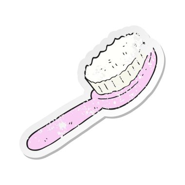 çizgi film fırçasının Retro sıkıntılı etiket