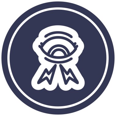 mistik göz dairesel simgesi simgesi