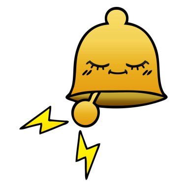 Degrade gölgeli karikatür zil çan