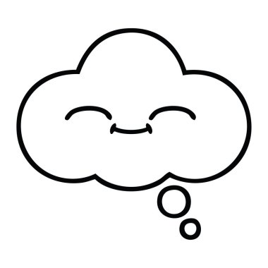 bir düşünce balonu çizim karikatür