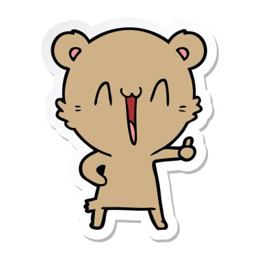 mutlu ayı çizgi film etiketi