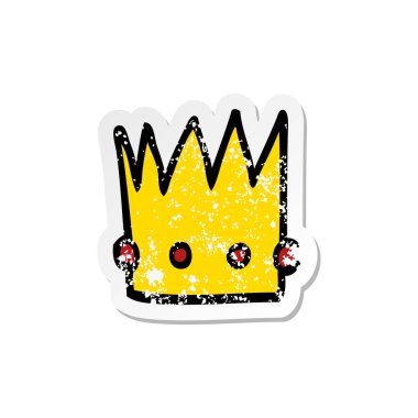 bir çizgi film taç sıkıntılı etiket