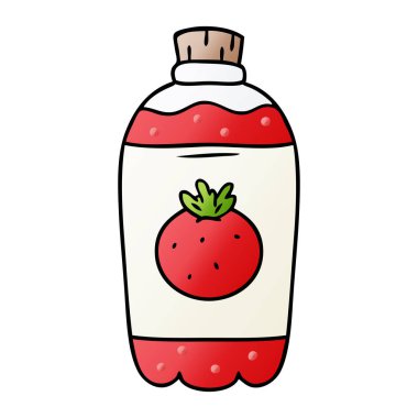 Degrade çizgi film doodle portakal pop