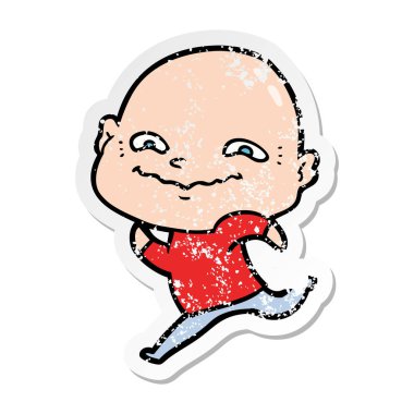 bir çizgi film ürpertici adam sıkıntılı etiket