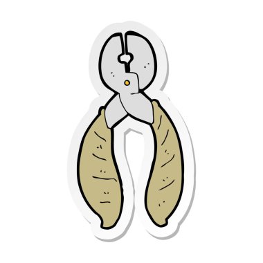 etiket bir çizgi film güçlü pense