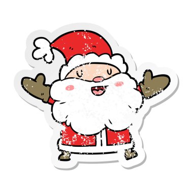 bir karikatür sıkıntılı etiket Noel Baba