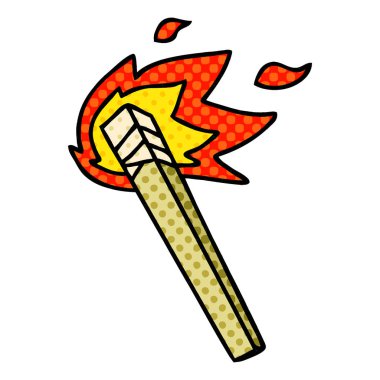 çizgi roman tarzı ilginç karikatür meşale yaktı