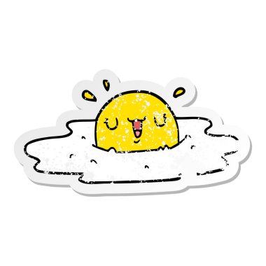 bir karikatür kızarmış yumurta sıkıntılı etiket