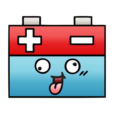 bir akü degrade gölgeli karikatür