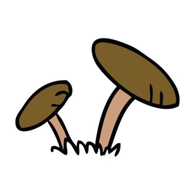 elle çizilmiş karikatür doodle bazı mantar