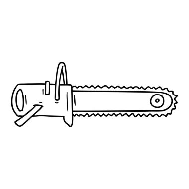 el çizim için çizilmiş doodle fo elektrikli testere