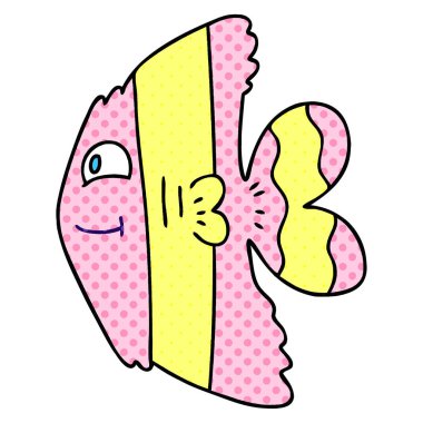 çizgi roman tarzı ilginç çizgi film balık 