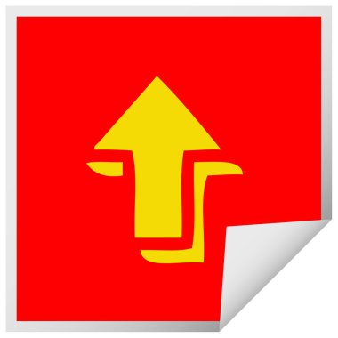 etiket karikatür işaret eden ok peeling Meydanı