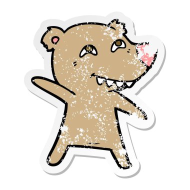 dans çizgi film ayı sıkıntılı etiket