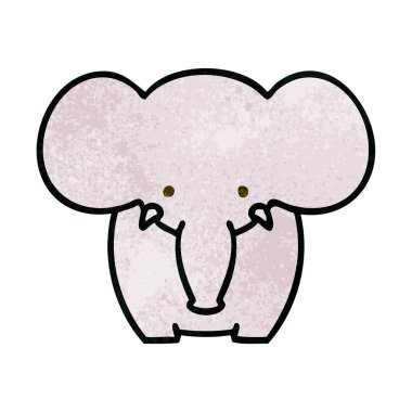 el çekilmiş ilginç çizgi fil