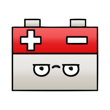 bir akü degrade gölgeli karikatür