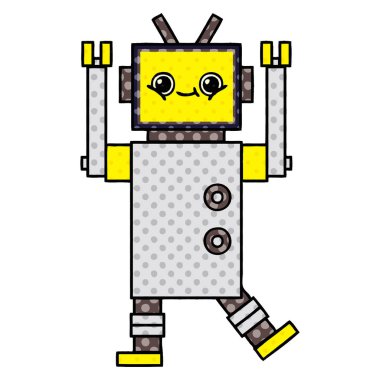 çizgi roman tarzı çizgi film robot